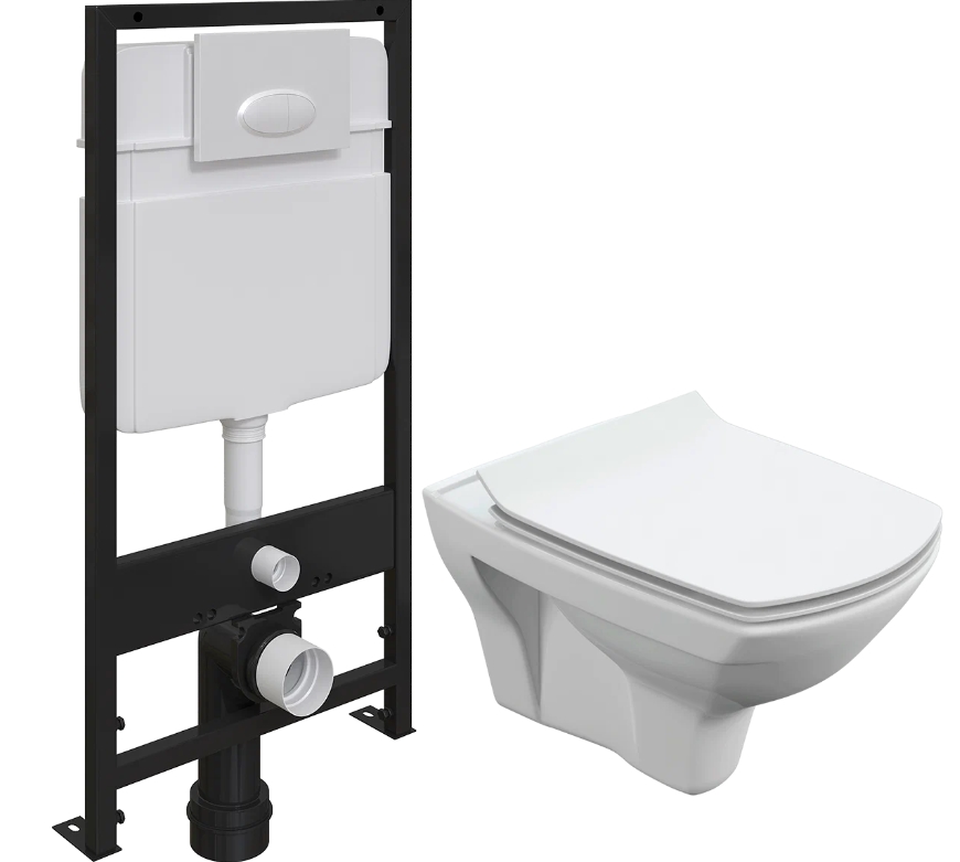 Комплект Унитаз подвесной Cersanit Carina XL Clean On DPL EO slim безободковый, с микролиф, Белый, Carina XL Clean On DPL EO slim кнопка смыва 0052 белая матовая
Комплект Унитаз подвесной Cersanit Carina XL Clean On DPL EO slim безободковый, с микролиф, Белый, Carina XL Clean On DPL EO slim кнопка смыва 0052 белая матовая
