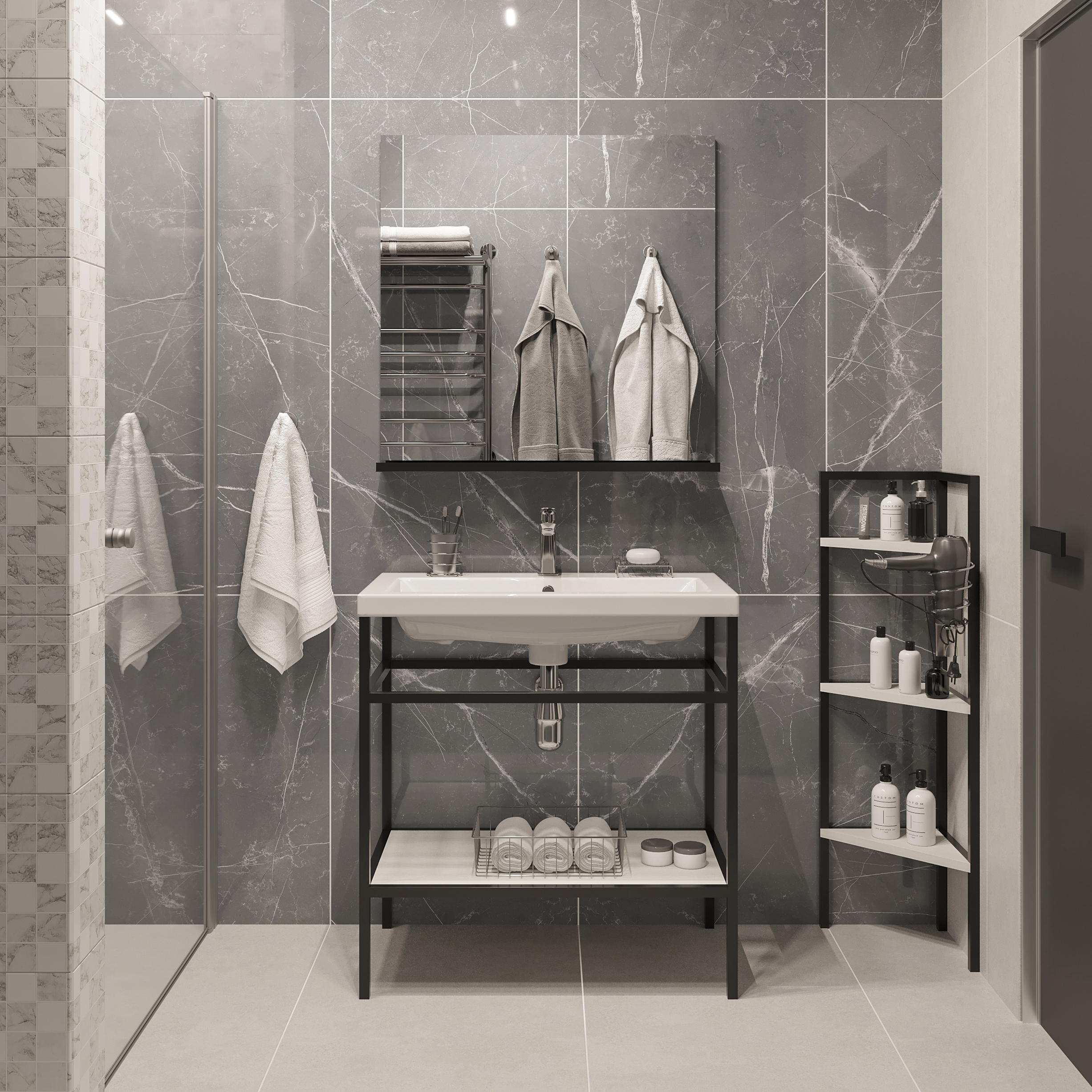 фото Мебель для ванной diwo смоленск 80 с раковиной como 80