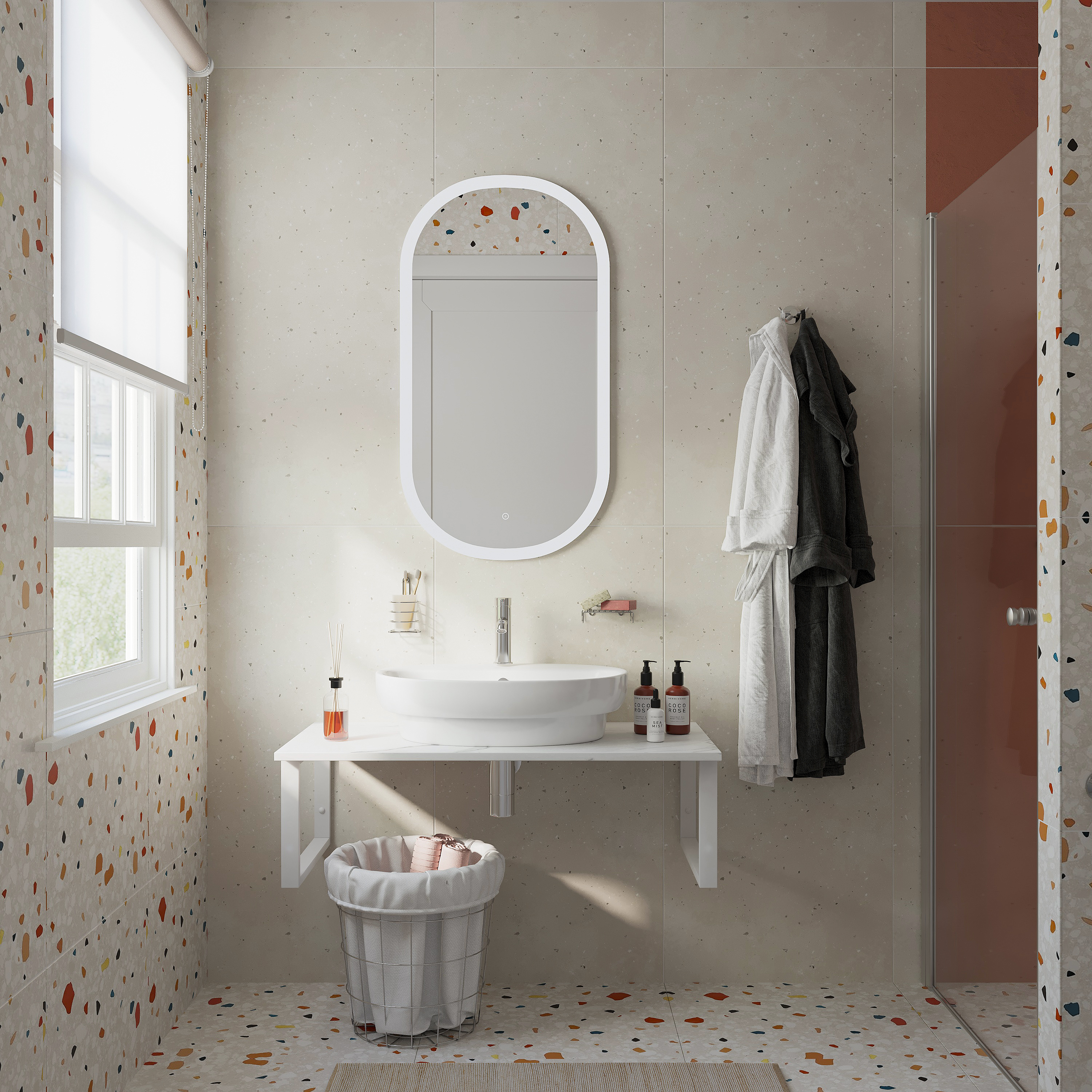 фото Мебель для ванной diwo элиста 100 белый мрамор, с раковиной самара 0116