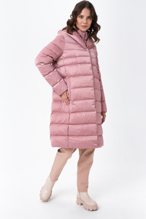 фото Пуховик-пальто женский geox w1425nf8246 розовый 44 ru