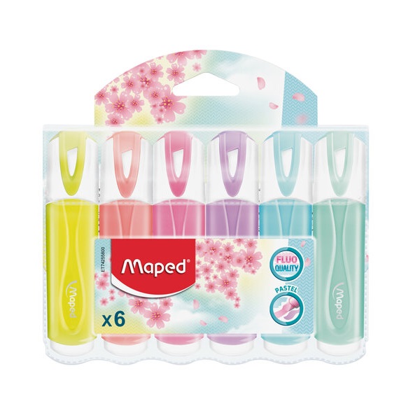 Набор текстовыделителей MAPED FLUO PEP'S Pastel, линия 1-5мм, 6 шт 2 уп 2 шт, Разноцветный
Набор текстовыделителей MAPED FLUO PEP'S Pastel, линия 1-5мм, 6 шт 2 уп 2 шт, Разноцветный