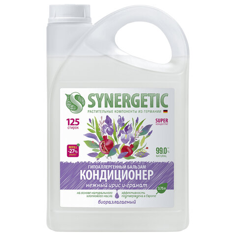Кондиционер-бальзам для белья 3,75 л SYNERGETIC "Нежный ирис и гранат", концентрат, 110374
Кондиционер-бальзам для белья 3,75 л SYNERGETIC "Нежный ирис и гранат", концентрат, 110374