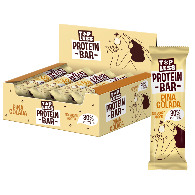 Протеиновый батончик в глазури FITNESSHOCK TOPLESS, Пина-колада, 12 шт по 40 г, FITNESSHOCK TOPLESS 
Протеиновый батончик в глазури FITNESSHOCK TOPLESS, Пина-колада, 12 шт по 40 г, FITNESSHOCK TOPLESS