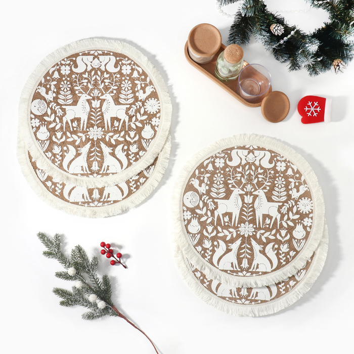 Набор салфеток Этель 10317606, Коричневый 
Набор салфеток Этель 10317606, Коричневый