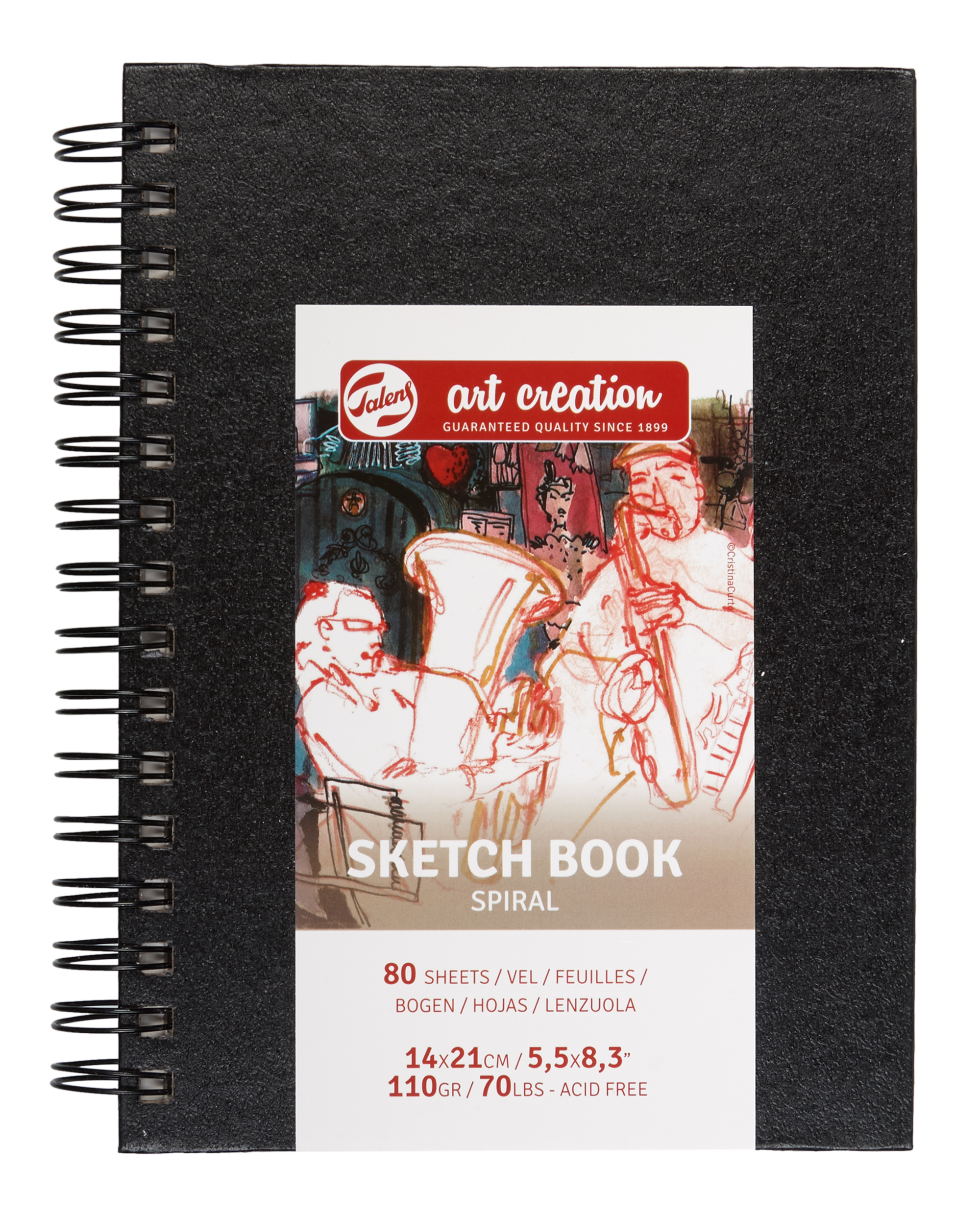 Скетчбук Talens Art Creation на спирали 110г/кв.м 14х21см. 80 л, черная обложка, Скетчбук для зарисовок Talens Art Creation на спирали 110г/кв.м
Скетчбук Talens Art Creation на спирали 110г/кв.м 14х21см. 80 л, черная обложка, Скетчбук для зарисовок Talens Art Creation на спирали 110г/кв.м