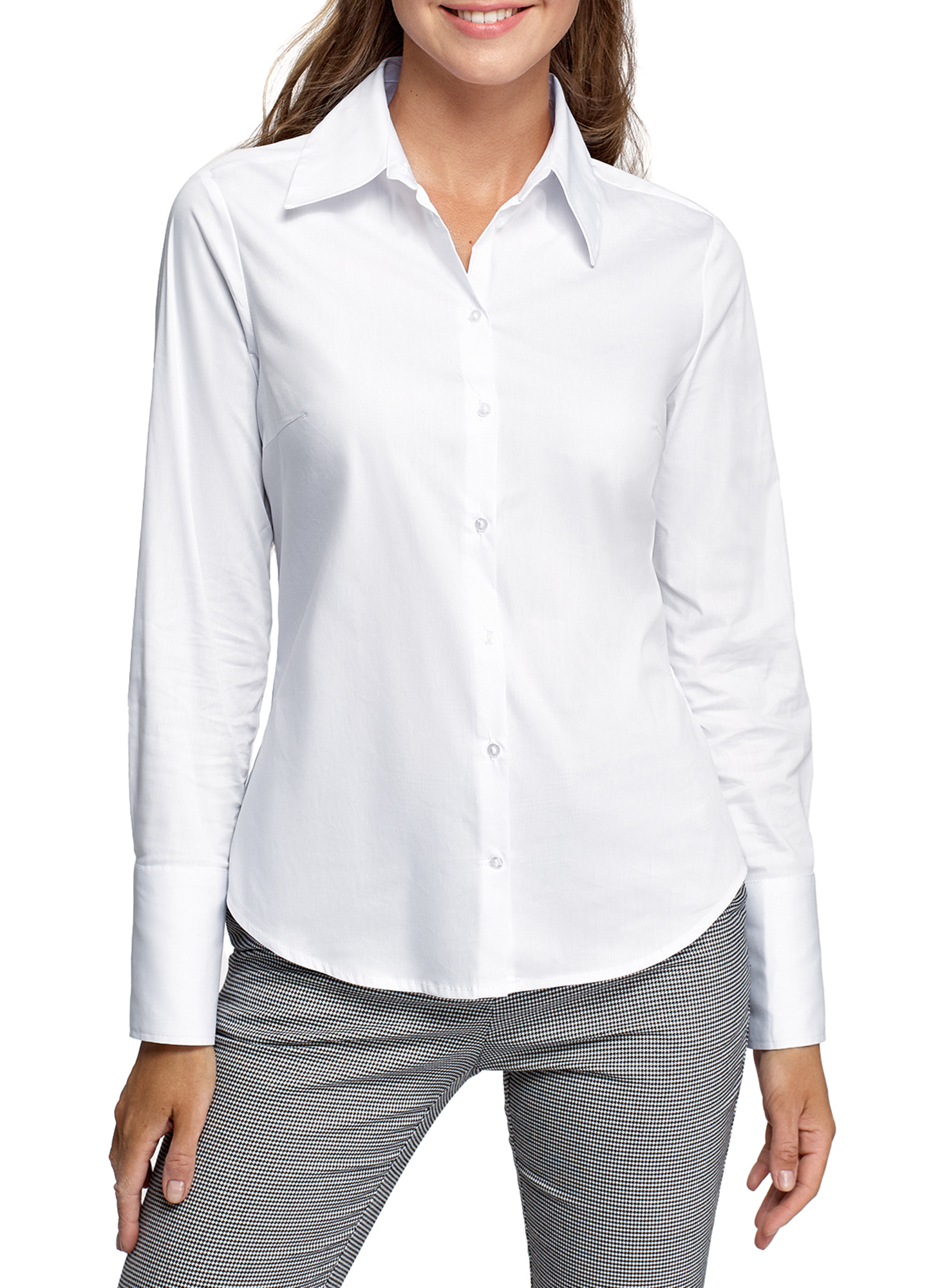 Рубашка женская oodji 13K03018 белая 36, 13K03018
Рубашка женская oodji 13K03018 белая 36, 13K03018