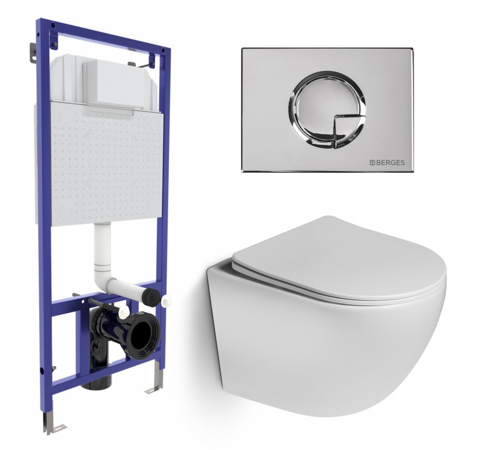 Комплект: инсталляция Berges Wasserhaus Novum + унитаз SantiLine SL-5005 + кнопка хром
Комплект: инсталляция Berges Wasserhaus Novum + унитаз SantiLine SL-5005 + кнопка хром