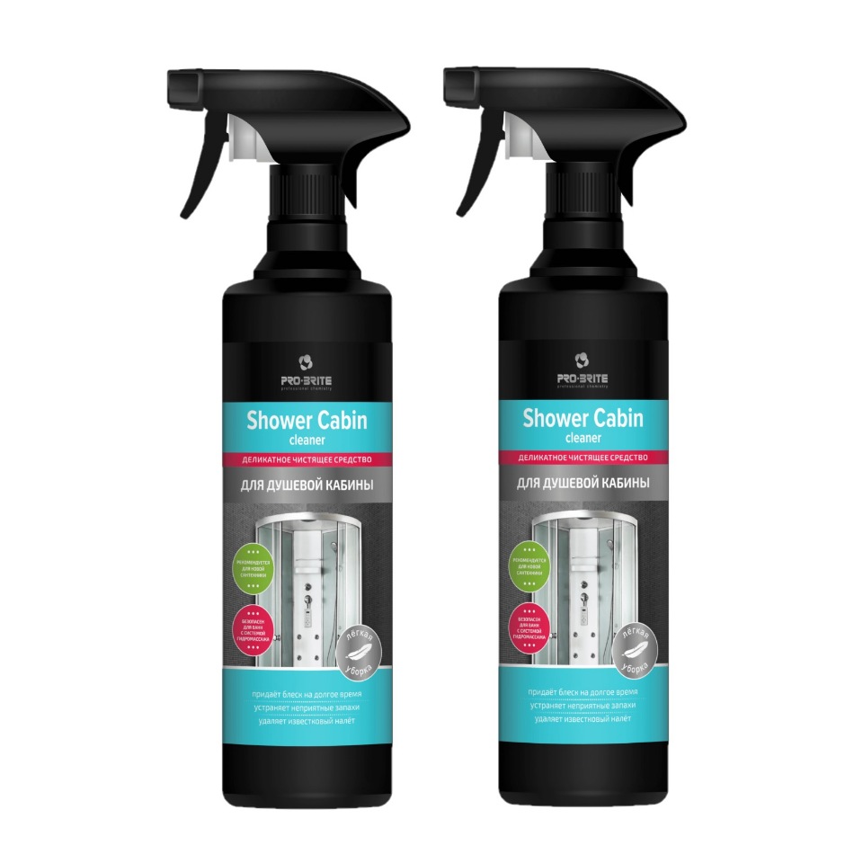 Pro-Brite Shower Cabin Cleaner Деликатное чистящее средство для душевой кабины 500мл 2 шт
Pro-Brite Shower Cabin Cleaner Деликатное чистящее средство для душевой кабины 500мл 2 шт