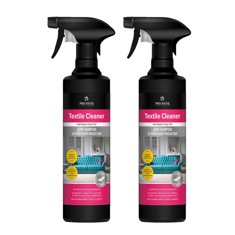 Pro-Brite Textile Cleaner Чистящее средство для ковров и мягкой мебели 500мл - 2 шт
Pro-Brite Textile Cleaner Чистящее средство для ковров и мягкой мебели 500мл - 2 шт