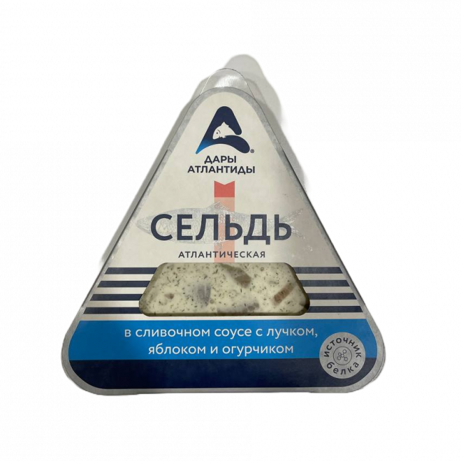 Сельдь Дары Атлантиды атлантическая в сливочном соусе с лучком яблоком и огурчиком, 120 г
Сельдь Дары Атлантиды атлантическая в сливочном соусе с лучком яблоком и огурчиком, 120 г