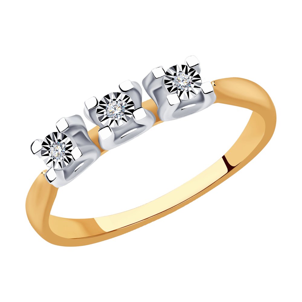 фото Кольцо из золота с бриллиантами р.17 diamant 51-210-01478-1