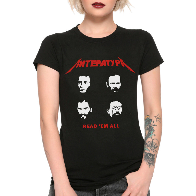 Футболка женская Dream Shirts Литература (Пушкин, Чехов, Достоевский, Горький) черная S, Черный, "Литература" (Пушкин, Чехов, Достоевский, Горький)
Футболка женская Dream Shirts Литература (Пушкин, Чехов, Достоевский, Горький) черная S, Черный, "Литература" (Пушкин, Чехов, Достоевский, Горький)