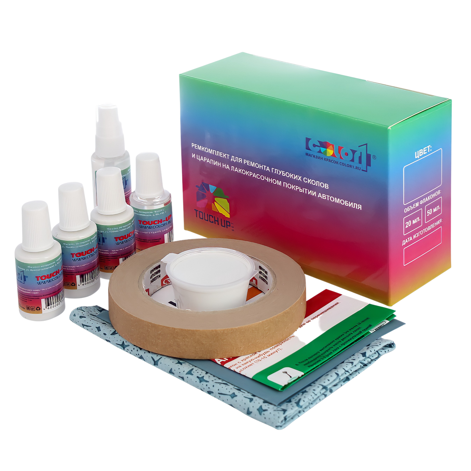 Ремкомплект для ремонта глубоких сколов и царапин COLOR1 GOKOPELrem цвет GOK SILKY SHADOW, Зеленый
Ремкомплект для ремонта глубоких сколов и царапин COLOR1 GOKOPELrem цвет GOK SILKY SHADOW, Зеленый