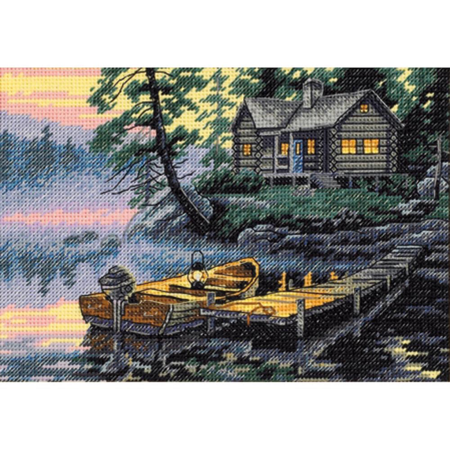 фото Набор для вышивания крестом dimensions "morning lake", 18x13 см, арт. 65091
