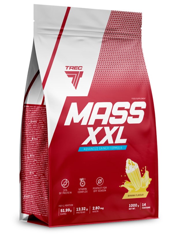 фото Гейнер trec nutrition mass xxl, 1000 г, banana