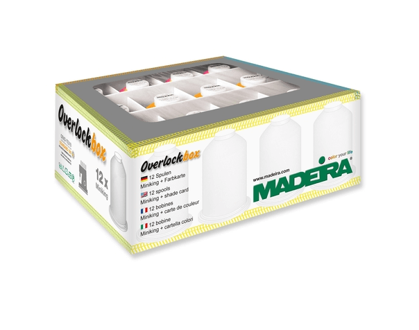 фото Набор ниток madeira overlockbox neon colors, для оверлока