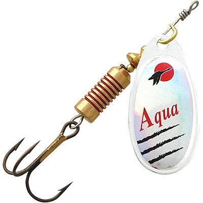 фото Блесна для рыбалки aqua comet 03,0g, лепесток № 1, co-31 (серебро, черный, красный), 1шт.