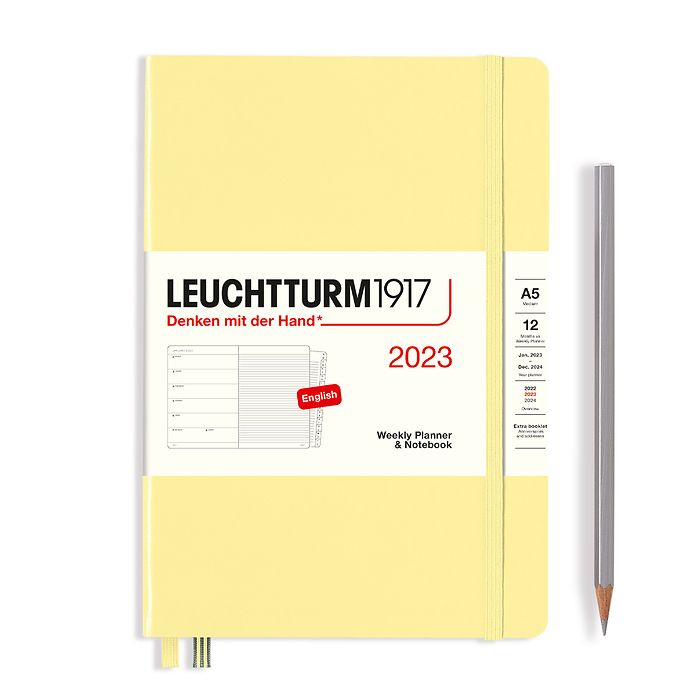 Еженедельник-блокнот Leuchtturm1917 на 2023 год, неделя на странице, ванильный, Medium
Еженедельник-блокнот Leuchtturm1917 на 2023 год, неделя на странице, ванильный, Medium