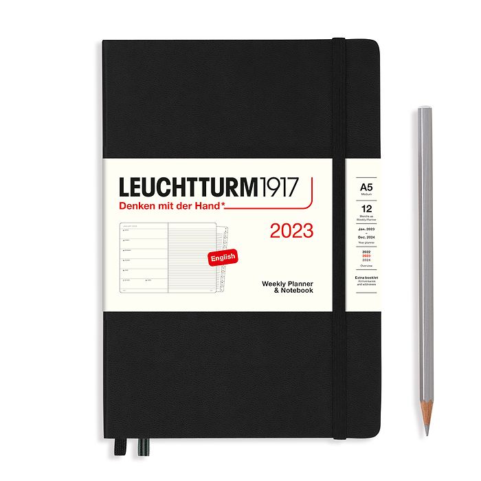 Еженедельник-блокнот Leuchtturm1917 на 2023 год, неделя на странице, черный, А5 Medium
Еженедельник-блокнот Leuchtturm1917 на 2023 год, неделя на странице, черный, А5 Medium