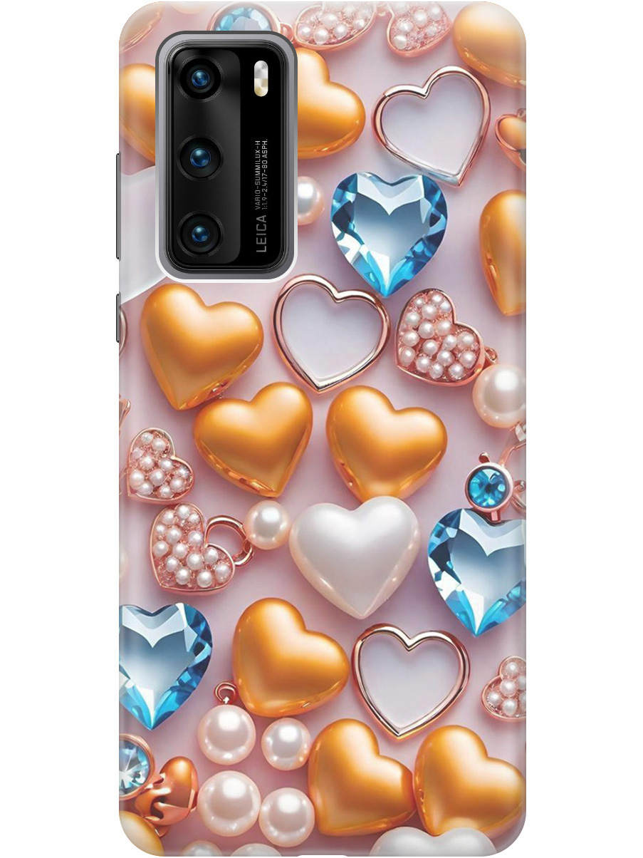Силиконовый чехол на Huawei P40 с принтом "Украшения и сердечки", Прозрачный;белый;золотистый;голубой, 722839391
Силиконовый чехол на Huawei P40 с принтом "Украшения и сердечки", Прозрачный;белый;золотистый;голубой, 722839391