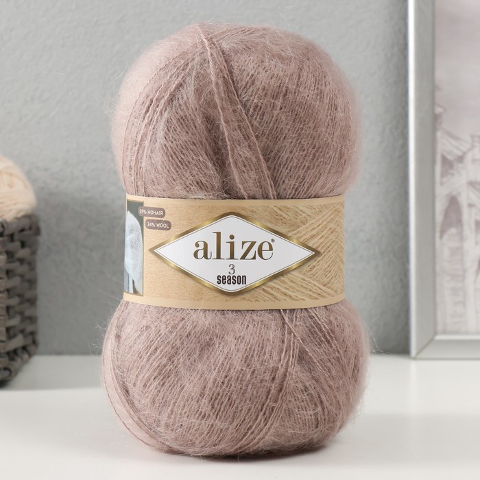 Пряжа для вязания Alize 3 Season, 51% акрил, 25% мохер, 24% шерсть 500м/100гр, 541 норка
Пряжа для вязания Alize 3 Season, 51% акрил, 25% мохер, 24% шерсть 500м/100гр, 541 норка