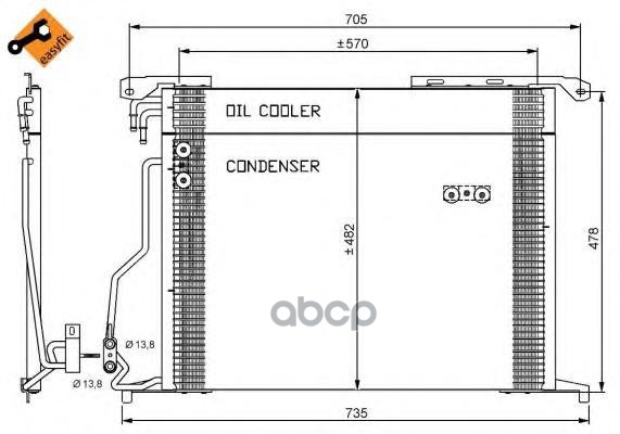 Радиатор кондиционера NRF 35578 
Радиатор кондиционера NRF 35578