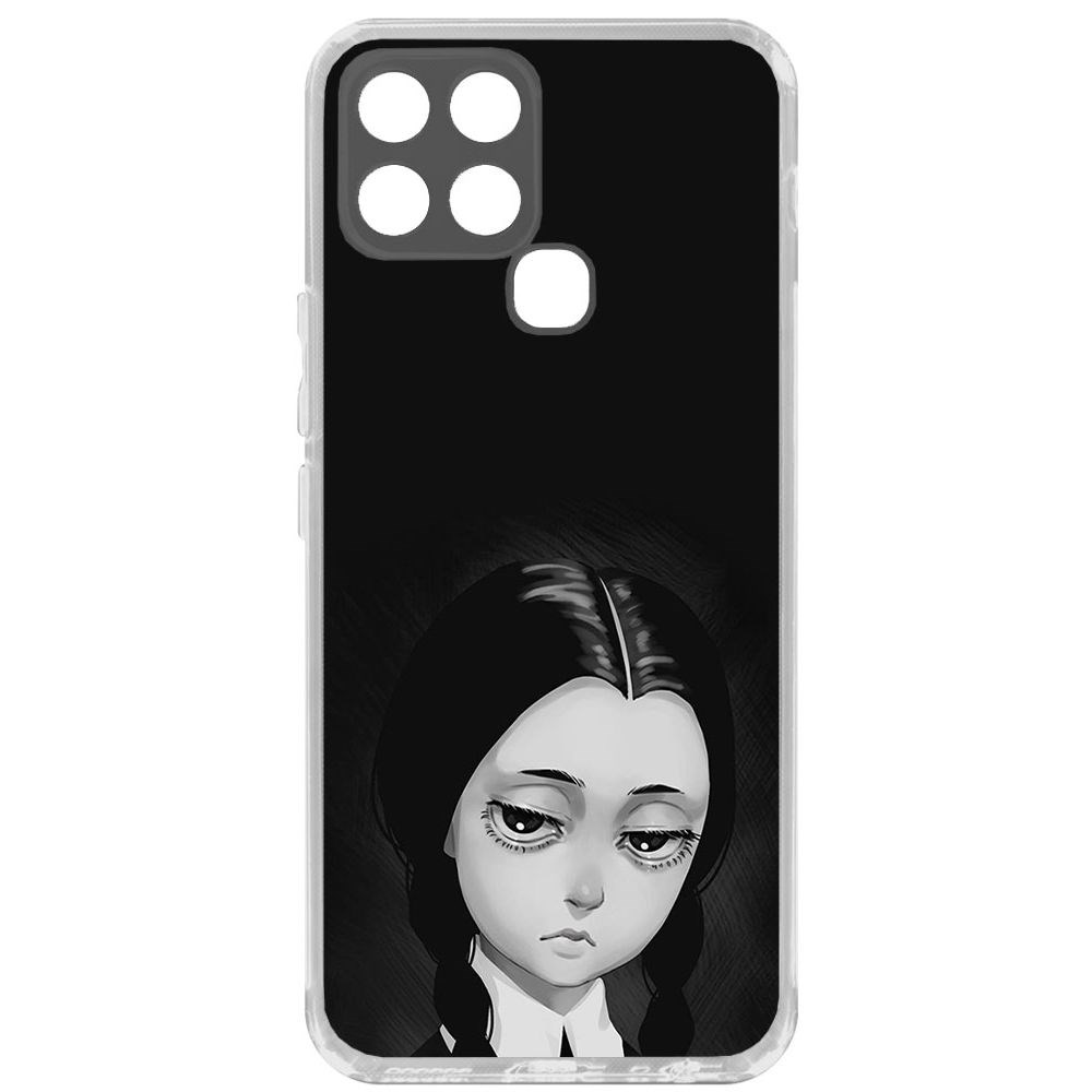 фото Чехол-накладка krutoff clear case уэнсдей аддамс - рисованная уэнсдей для infinix smart 6