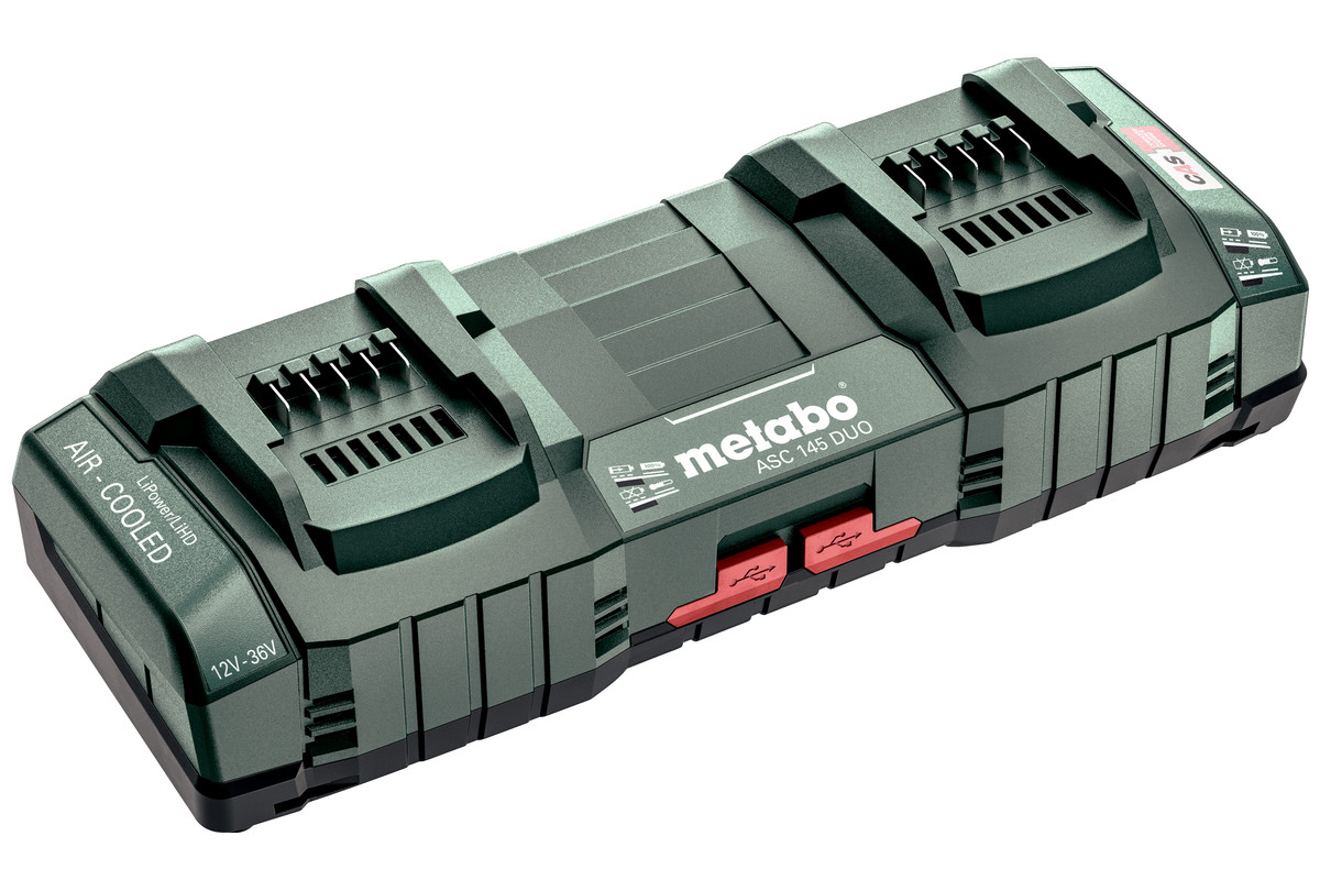 Двойное быстрозарядное устройство Metabo ASC 145 DUO, 12-36В, AIR COOLED (627495000), 627495000
Двойное быстрозарядное устройство Metabo ASC 145 DUO, 12-36В, AIR COOLED (627495000), 627495000