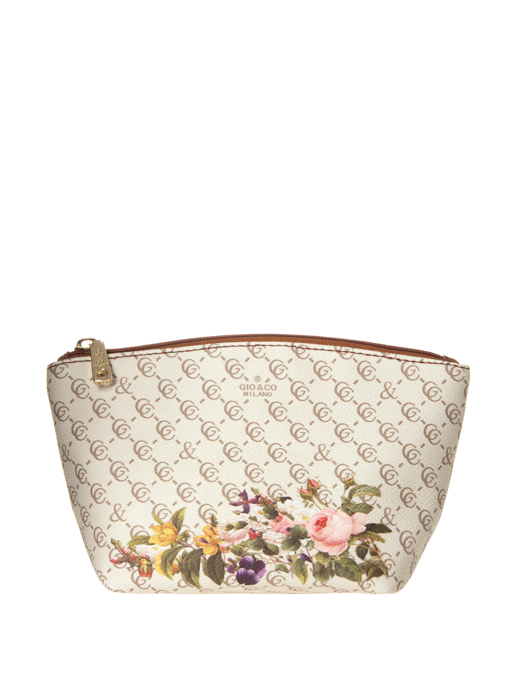 фото Косметичка женская gio&co 04gc бежевая/зеленая