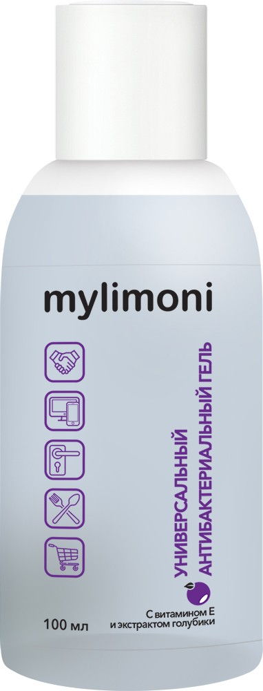 Гель антисептический универсальный Mylimoni с витамином Е и экстрактом голубики, 100 мл
Гель антисептический универсальный Mylimoni с витамином Е и экстрактом голубики, 100 мл