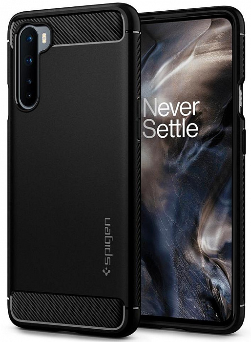 фото Чехол spigen rugged armor (acs00990) для oneplus nord (black)