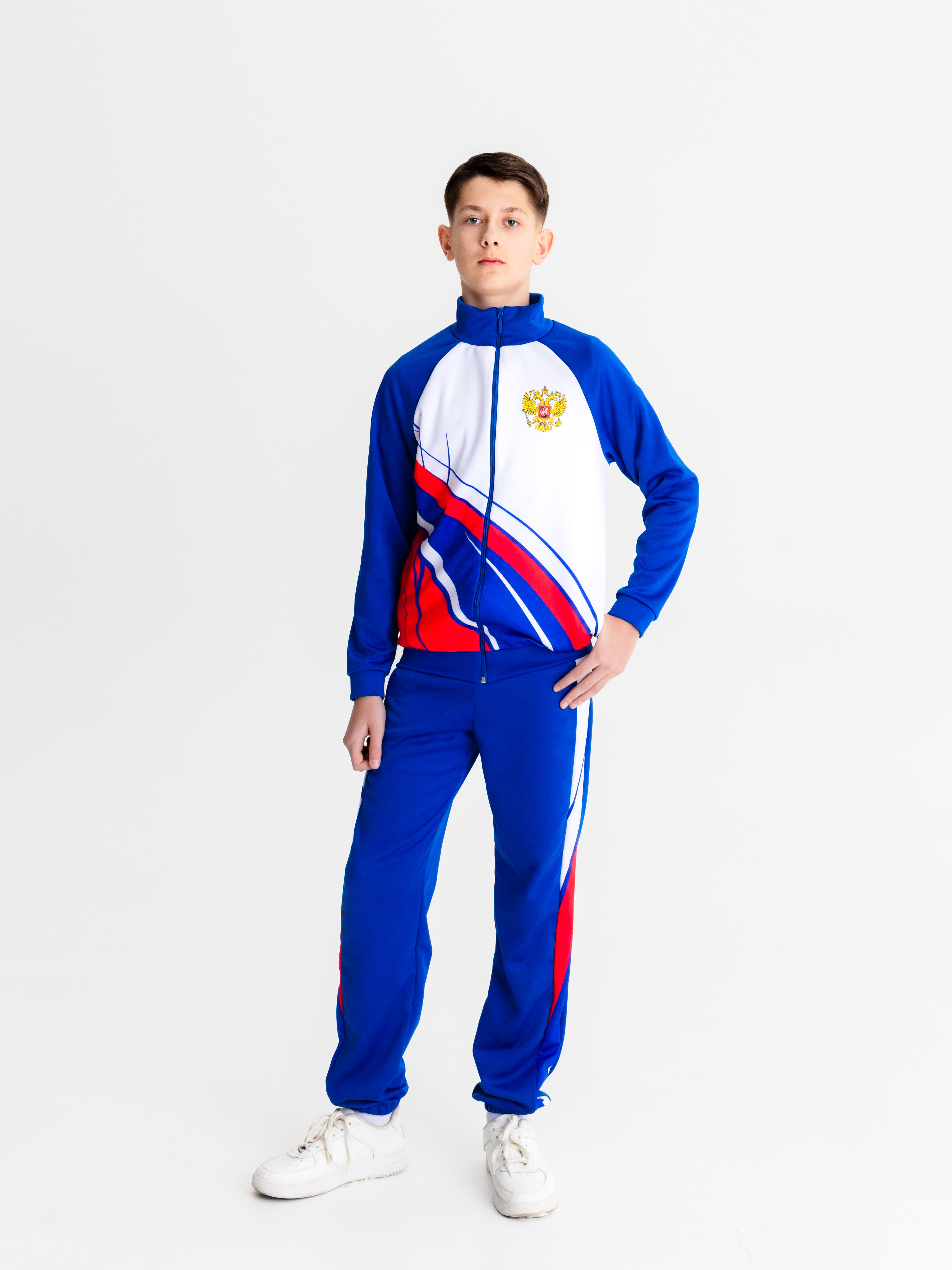 Костюм спортивный детский Sport&K свободная, синий/белый/красный, 164, Белый;красный;синий, костюм спортивный
Костюм спортивный детский Sport&K свободная, синий/белый/красный, 164, Белый;красный;синий, костюм спортивный