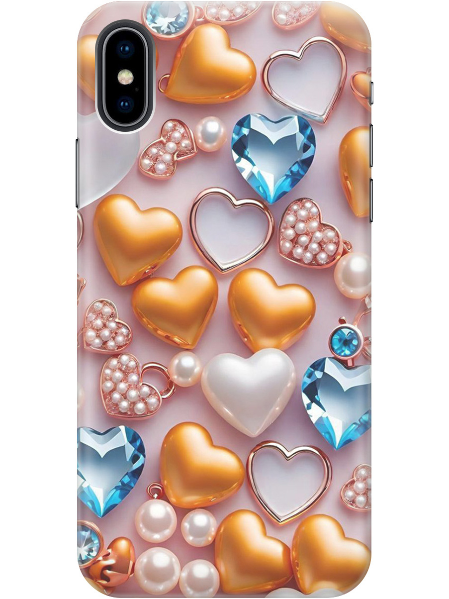 Силиконовый чехол на Apple iPhone Xs / X с принтом "Украшения и сердечки", Прозрачный;белый;золотистый;голубой, 715365491
Силиконовый чехол на Apple iPhone Xs / X с принтом "Украшения и сердечки", Прозрачный;белый;золотистый;голубой, 715365491