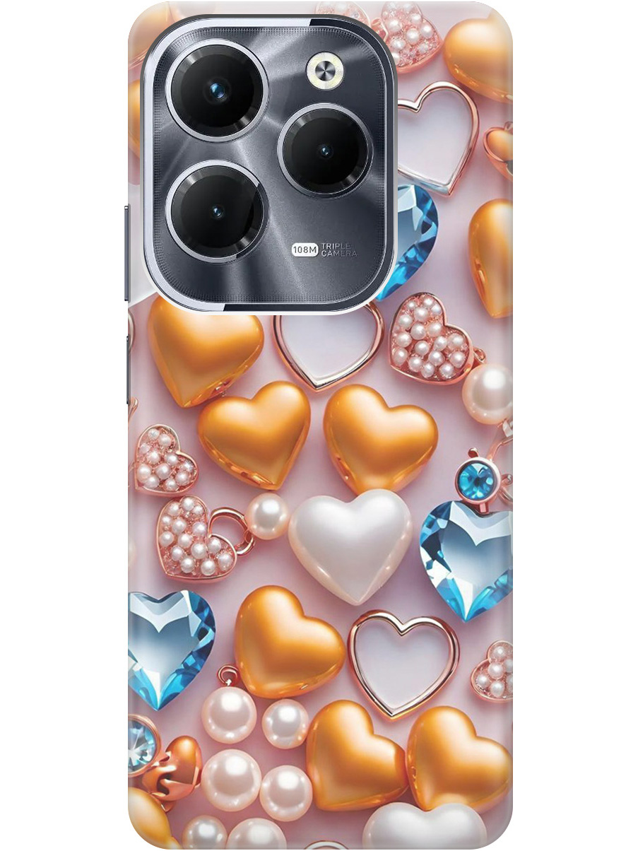 Силиконовый чехол на Infinix Hot 40 / Hot 40 Pro с принтом "Украшения и сердечки", Прозрачный;белый;золотистый;голубой, 778679291
Силиконовый чехол на Infinix Hot 40 / Hot 40 Pro с принтом "Украшения и сердечки", Прозрачный;белый;золотистый;голубой, 778679291