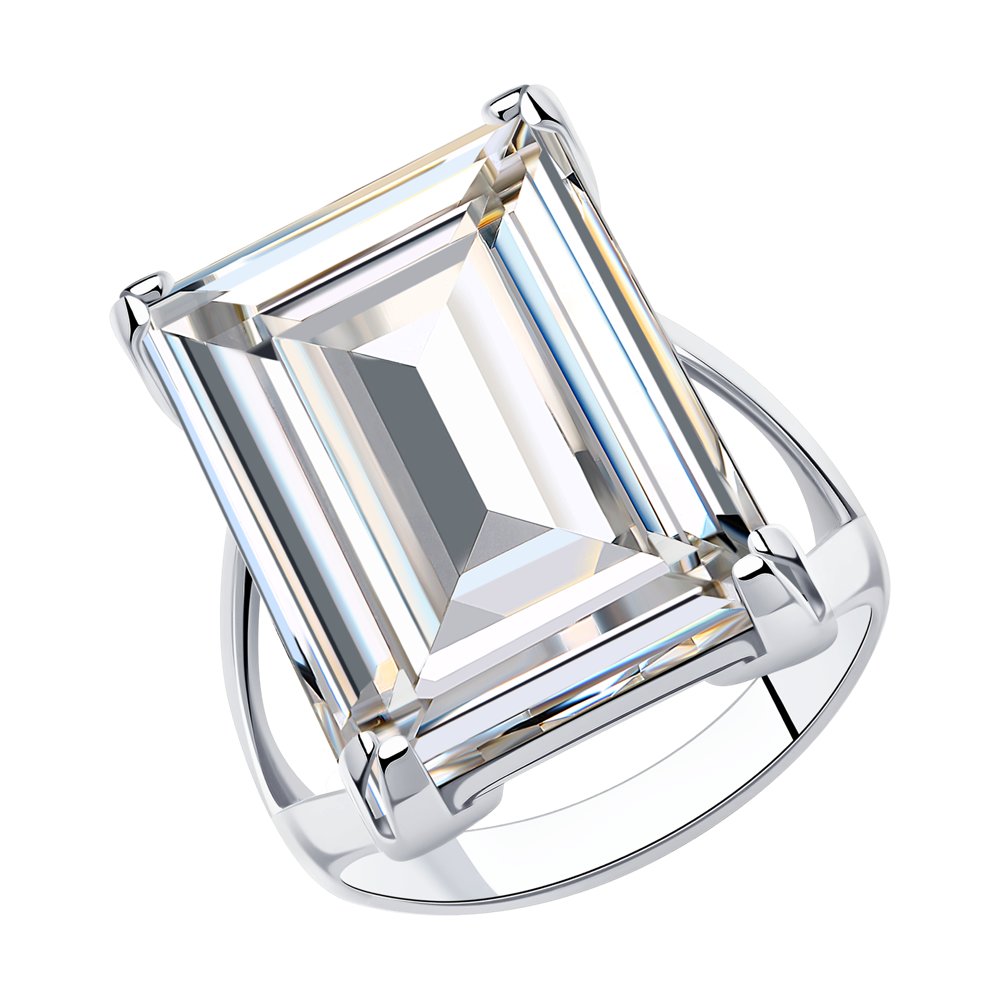 фото Кольцо из серебра с кристаллом р.18 diamant 94-110-00732-1