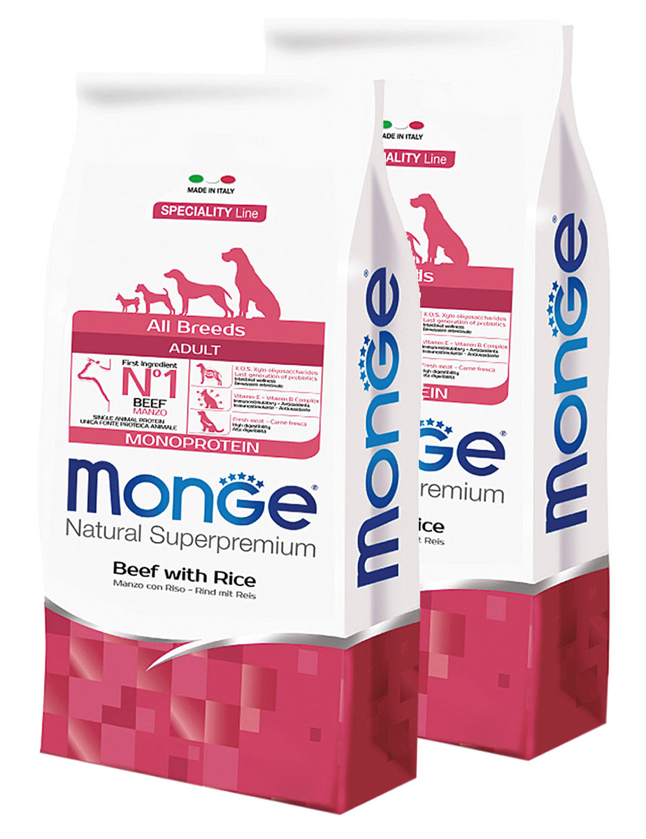 MONGE MONGE SPECIALITY DOG BEEF монобелковый для взрослых собак всех пород с говядиной и р
MONGE MONGE SPECIALITY DOG BEEF монобелковый для взрослых собак всех пород с говядиной и р