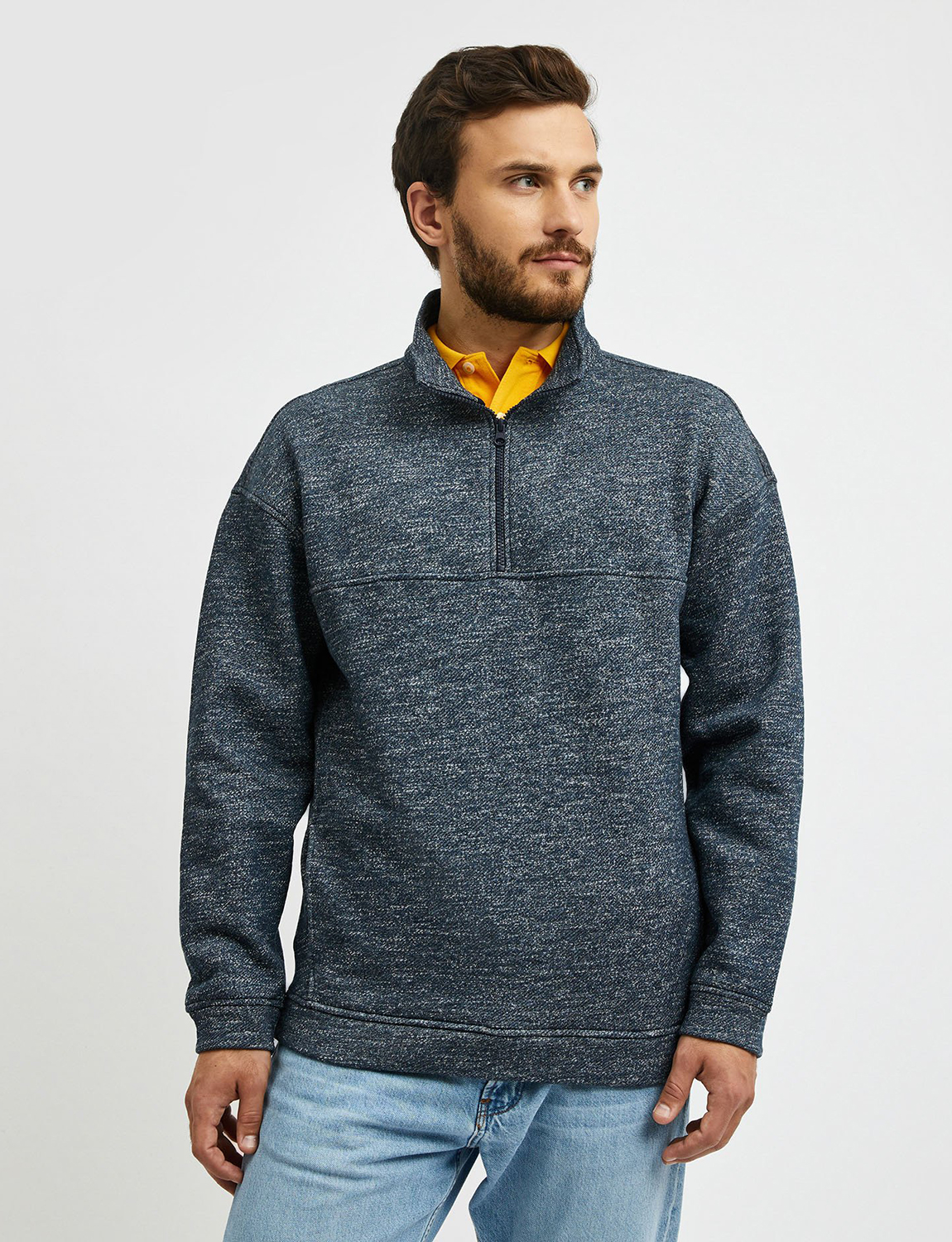 фото Толстовка мужская united colors of benetton 21a_3h1tj1bc9 синяя xs