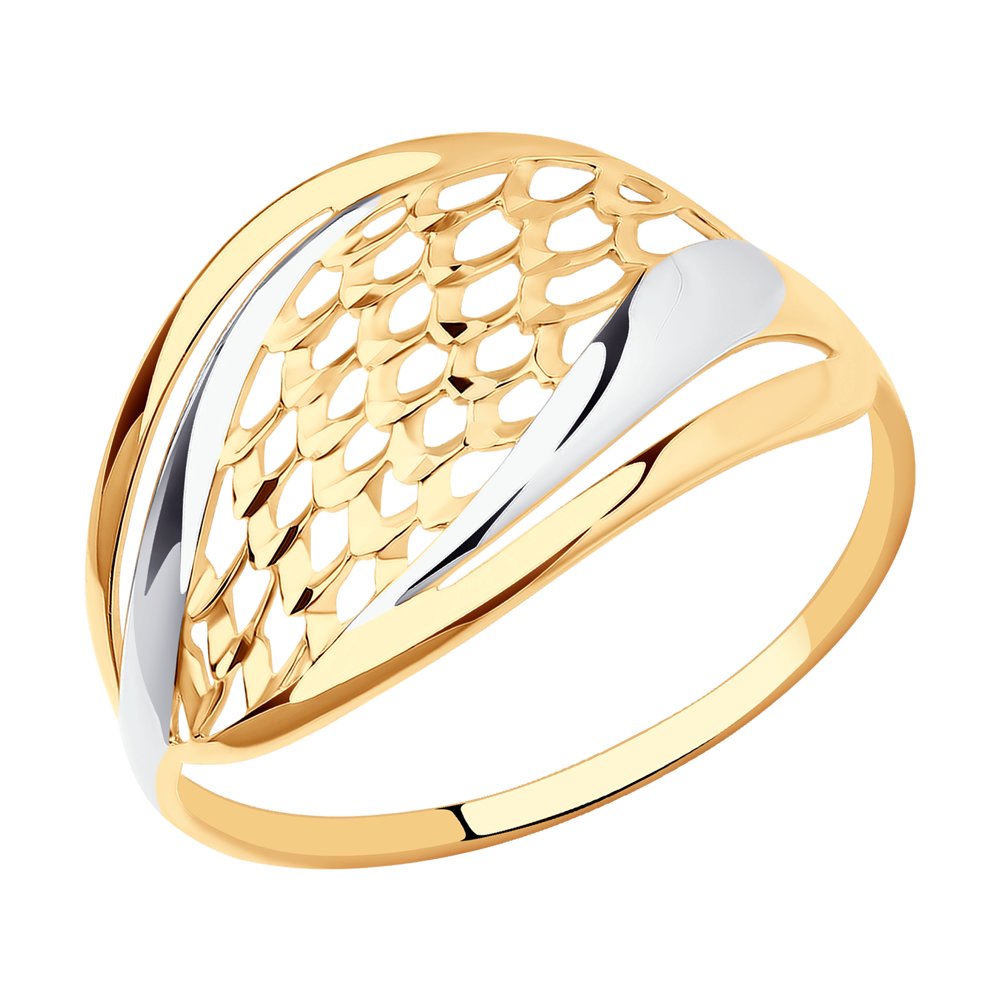 фото Кольцо из красного золота с алмазной гранью р.22 sokolov 017445