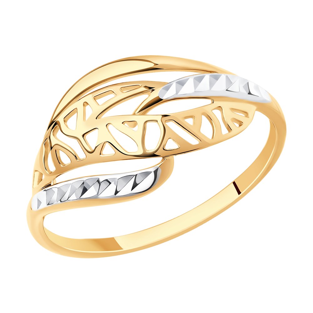 фото Кольцо из красного золота с алмазной гранью р.20 sokolov 017488