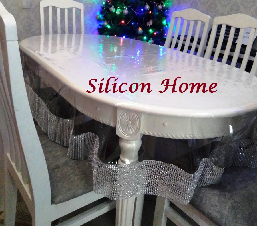 Скатерть Silicon Home силиконовая со стразами овальная 140х210, Серебристый, Осер-140210
Скатерть Silicon Home силиконовая со стразами овальная 140х210, Серебристый, Осер-140210