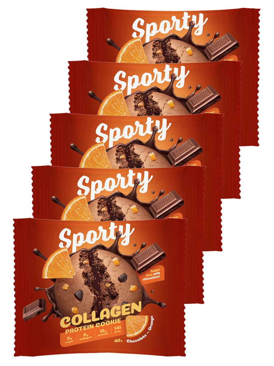 Протеиновое печенье Sporty, Collagen Protein cookie, 5шт по 40г (Шоколад-апельсин), Collagen Protein cookie
Протеиновое печенье Sporty, Collagen Protein cookie, 5шт по 40г (Шоколад-апельсин), Collagen Protein cookie