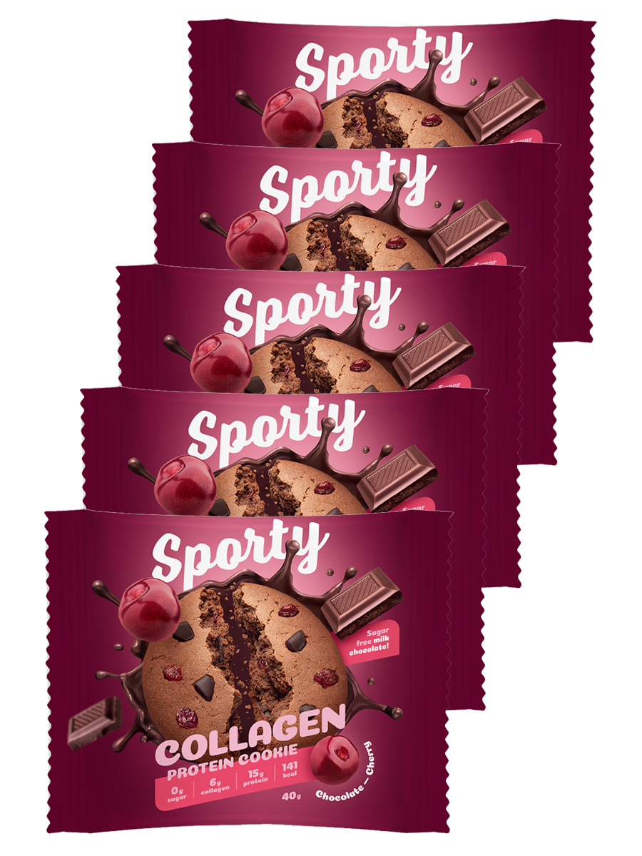 Протеиновое печенье Sporty, Collagen Protein cookie, 5шт по 40г (Шоколад-Вишня), Collagen Protein cookie
Протеиновое печенье Sporty, Collagen Protein cookie, 5шт по 40г (Шоколад-Вишня), Collagen Protein cookie