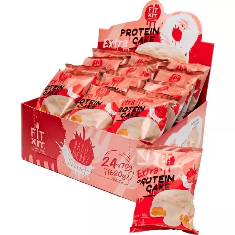 Протеиновое печенье Fit Kit, Protein Cake EXTRA, упаковка 24шт по 70г (Малина-йогурт), Protein Cake EXTRA
Протеиновое печенье Fit Kit, Protein Cake EXTRA, упаковка 24шт по 70г (Малина-йогурт), Protein Cake EXTRA