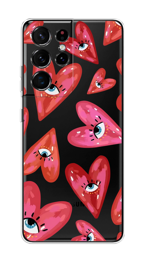 Чехол на Samsung Galaxy S21 Ultra "Сердечки с глазами", Коричневый;красный;розовый, 2102250-1
Чехол на Samsung Galaxy S21 Ultra "Сердечки с глазами", Коричневый;красный;розовый, 2102250-1