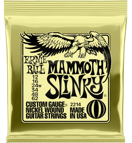 Комплект струн для электрогитары Ernie Ball P02214 Mammoth Slinky, никель, 12-62
Комплект струн для электрогитары Ernie Ball P02214 Mammoth Slinky, никель, 12-62
