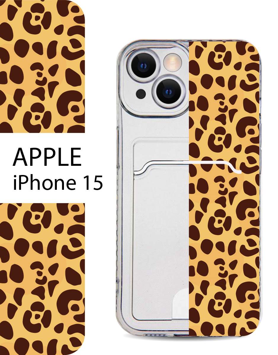 Чехол на Apple iPhone 15 с карманом для банковской карты и принтом, Коричневый, Apple iPhone 15
Чехол на Apple iPhone 15 с карманом для банковской карты и принтом, Коричневый, Apple iPhone 15