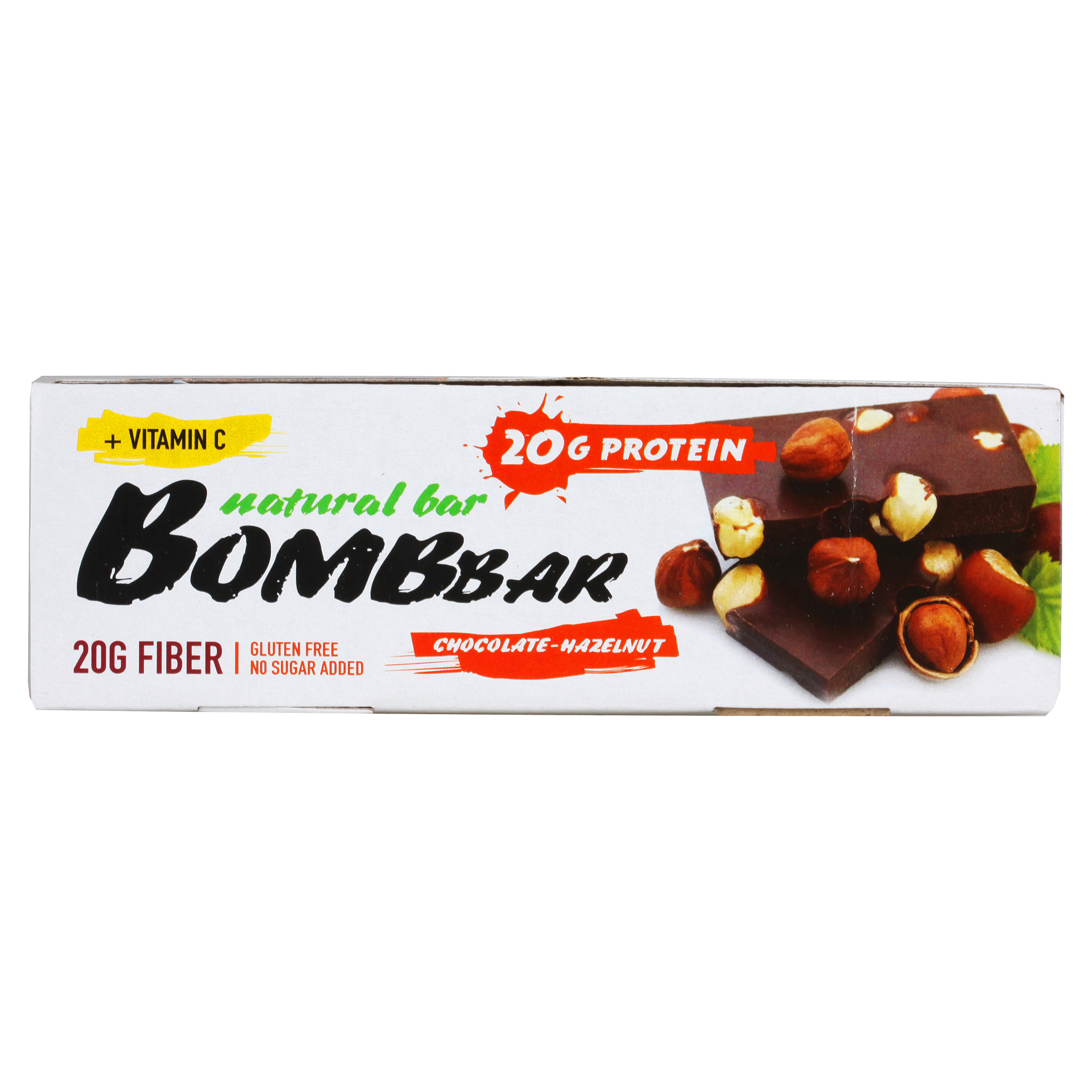 фото Bombbar bombbar протеиновые батончики bombbar, 20 шт, вкус: шоколад-фундук