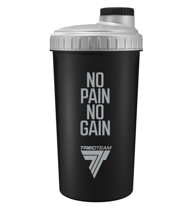 фото Шейкер trec nutrition no pain no gain 700 мл black/silver