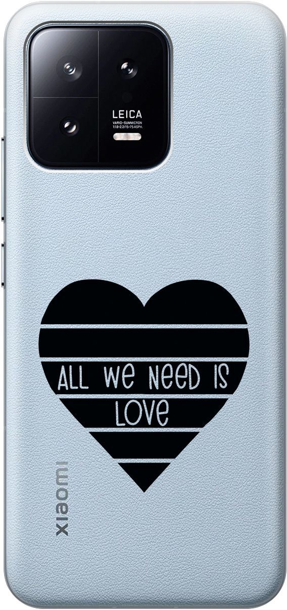 Силиконовый чехол на Xiaomi 13 с 3D принтом "All We Need is Love" прозрачный, Прозрачный;черный, 159018
Силиконовый чехол на Xiaomi 13 с 3D принтом "All We Need is Love" прозрачный, Прозрачный;черный, 159018