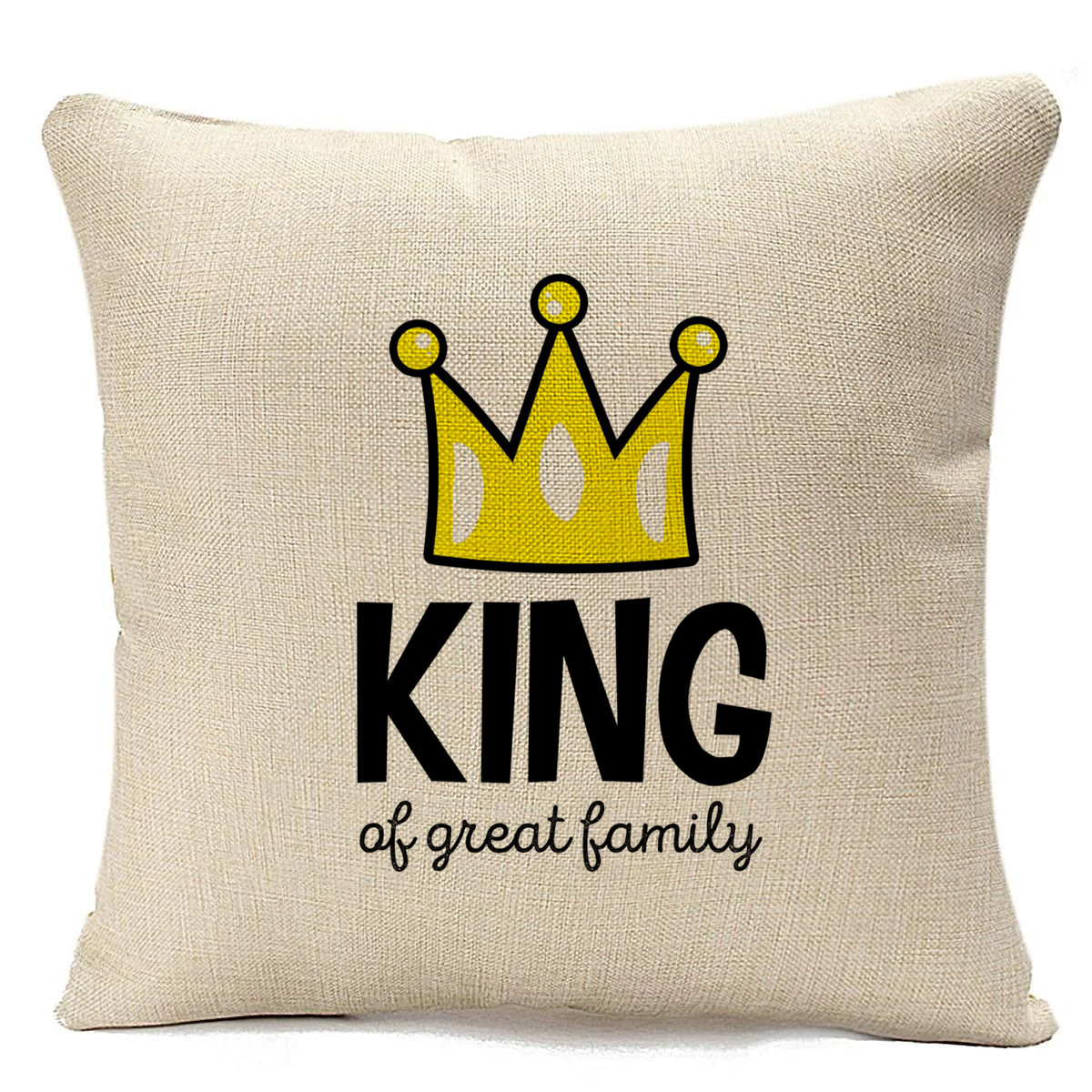 Подушка бежевая CoolPodarok King of great family. Король прекрасной семьи. Папа, Бежевый
Подушка бежевая CoolPodarok King of great family. Король прекрасной семьи. Папа, Бежевый